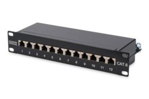 Патч-панель DIGITUS 10" 1U, 12 портів, CAT 6 FTP в зборі (DN-91612S)