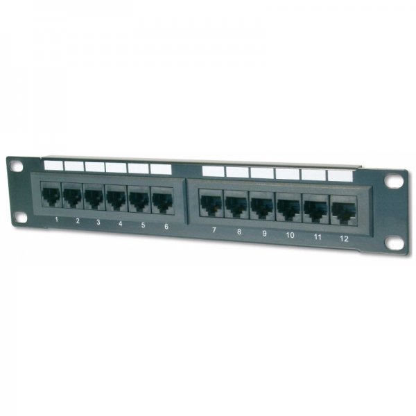 Патч-панель Digitus 19" 0.5U, 24xRJ45, CAT 6 FTP в сборе (DN-91624S-SL-SH)