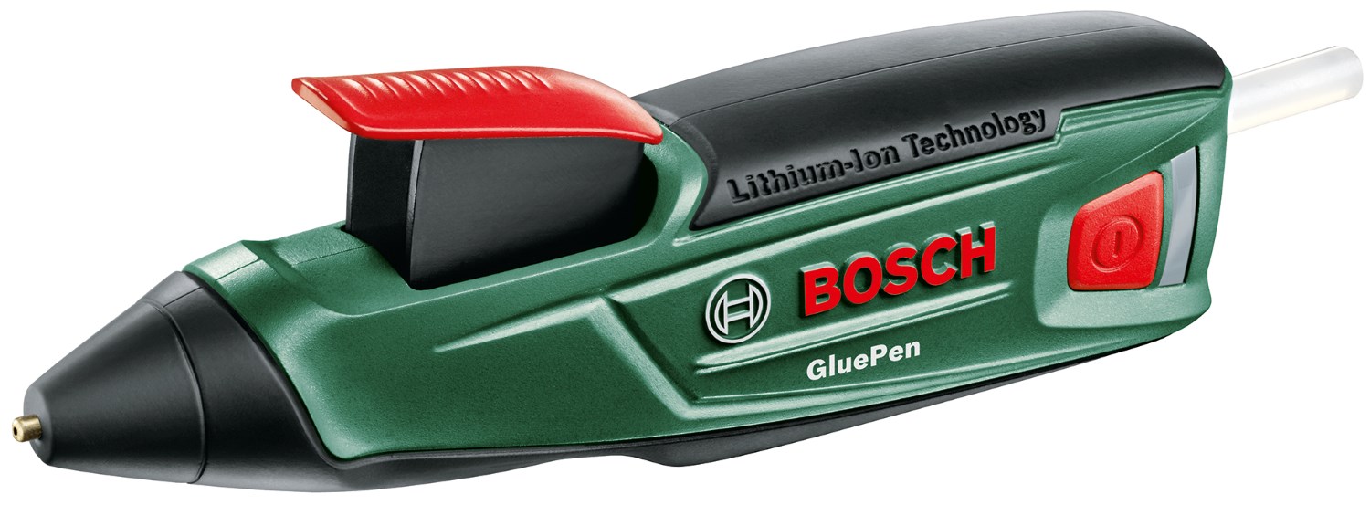 Пістолет клейовий акумуляторний Bosch GluePen, 3.6В, 1.5А•год, стрижні 7мм, подача 2г•хв, 170°, 0.14кг