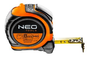 Рулетка Neo Tools, 8м x 25мм, двостороння розмітка, магніт