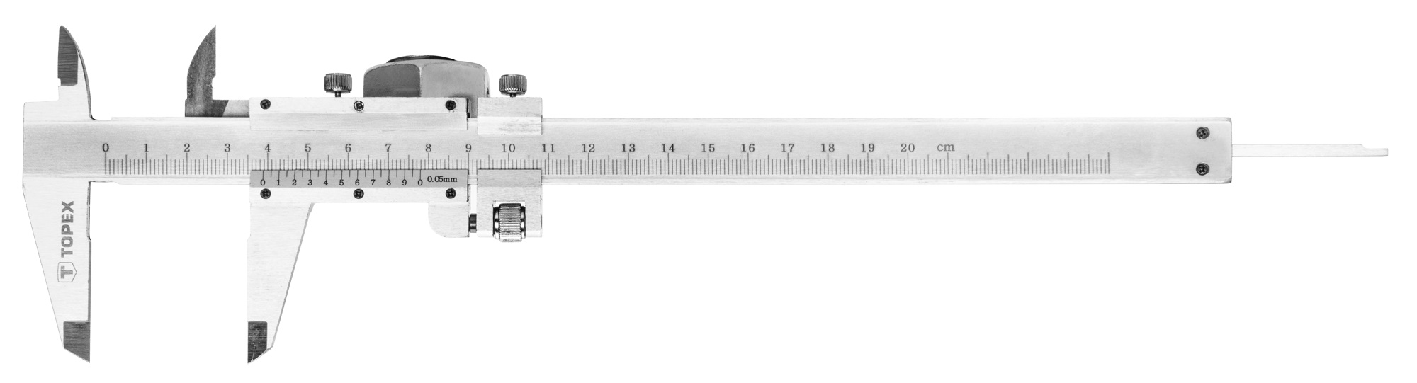 Штангенциркуль TOPEX, 200мм, сталь