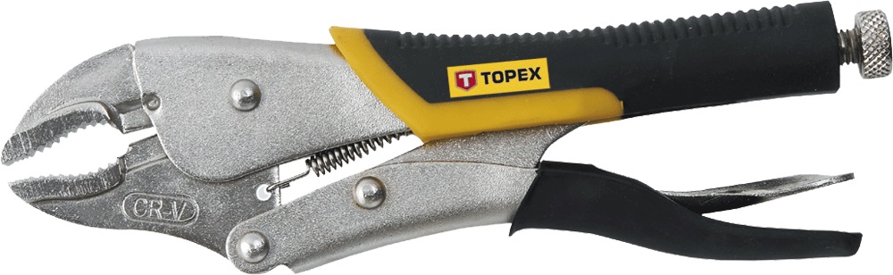 Кліщі затискні TOPEX, 0-40мм, храповий механізм, 225мм, CrV