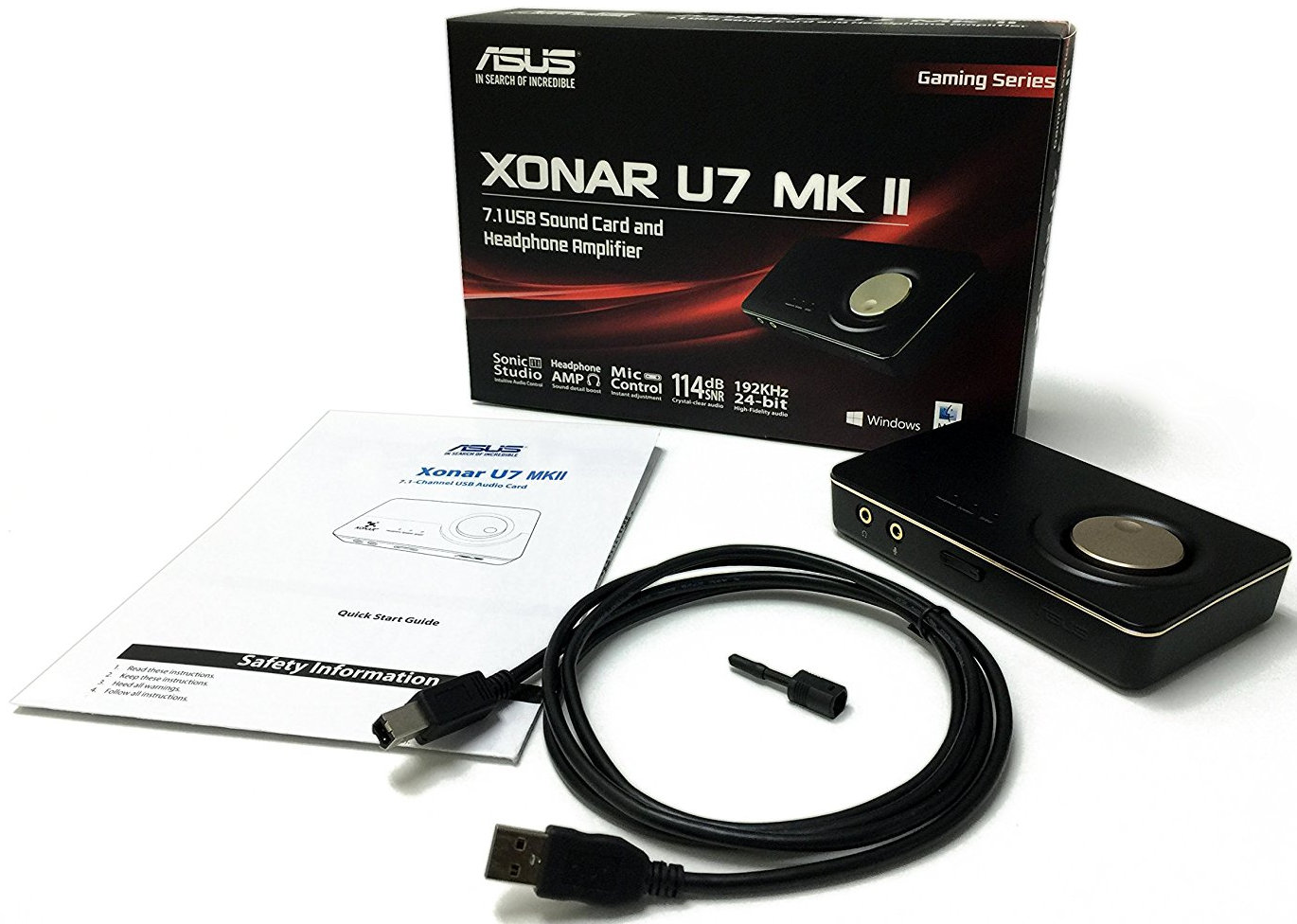 ASUS Звукова карта портативна Xonar U7 MKII USB 7.1