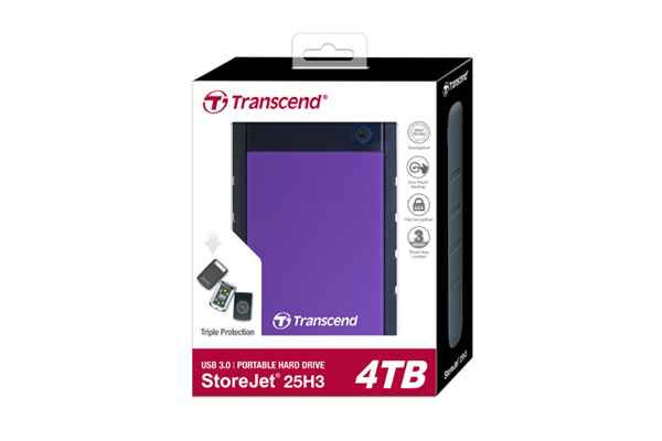 Жорсткий диск TRANSCEND StoreJet 2.5" USB 3.0 4TB серія H Purple (TS4TSJ25H3P)