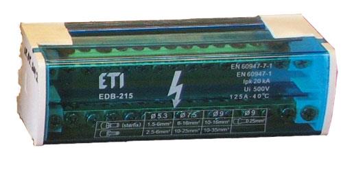 Блок розподільний ETI EDB-215 2p, L+PE/N, 125A (1102302)