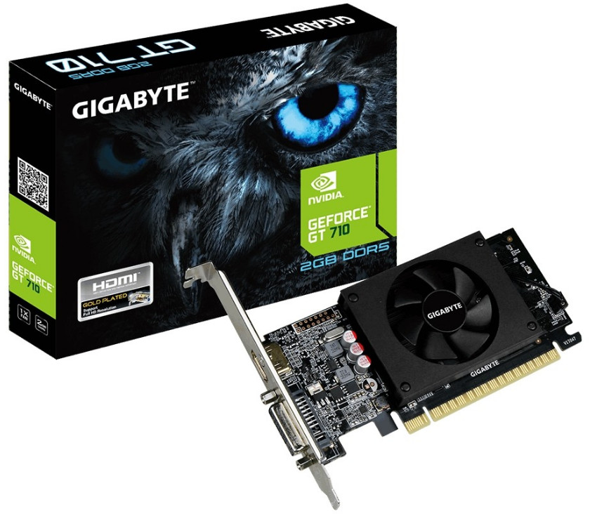 Відеокарта GIGABYTE GeForce GT 710 2GB DDRR5 64bit Low Profile (GV-N710D5-2GL)