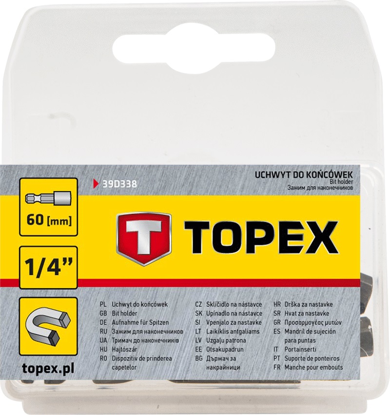 Бітотримач TOPEX 39D338 1/4"60 мм