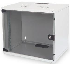 Шафа DIGITUS 19"7U 540x400, стекл.дверь, 60kg max, сірий