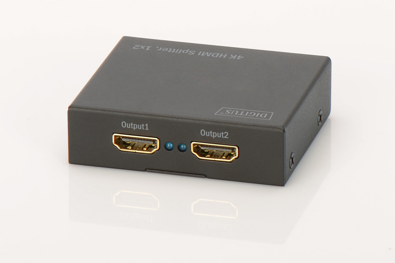 Відеоспліттер DIGITUS HDMI (INx1 – OUTx2), 4K, Black (DS-46304)