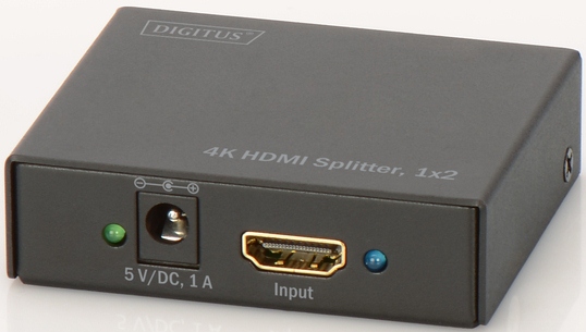 Відеоспліттер DIGITUS HDMI (INx1 – OUTx2), 4K, Black (DS-46304)