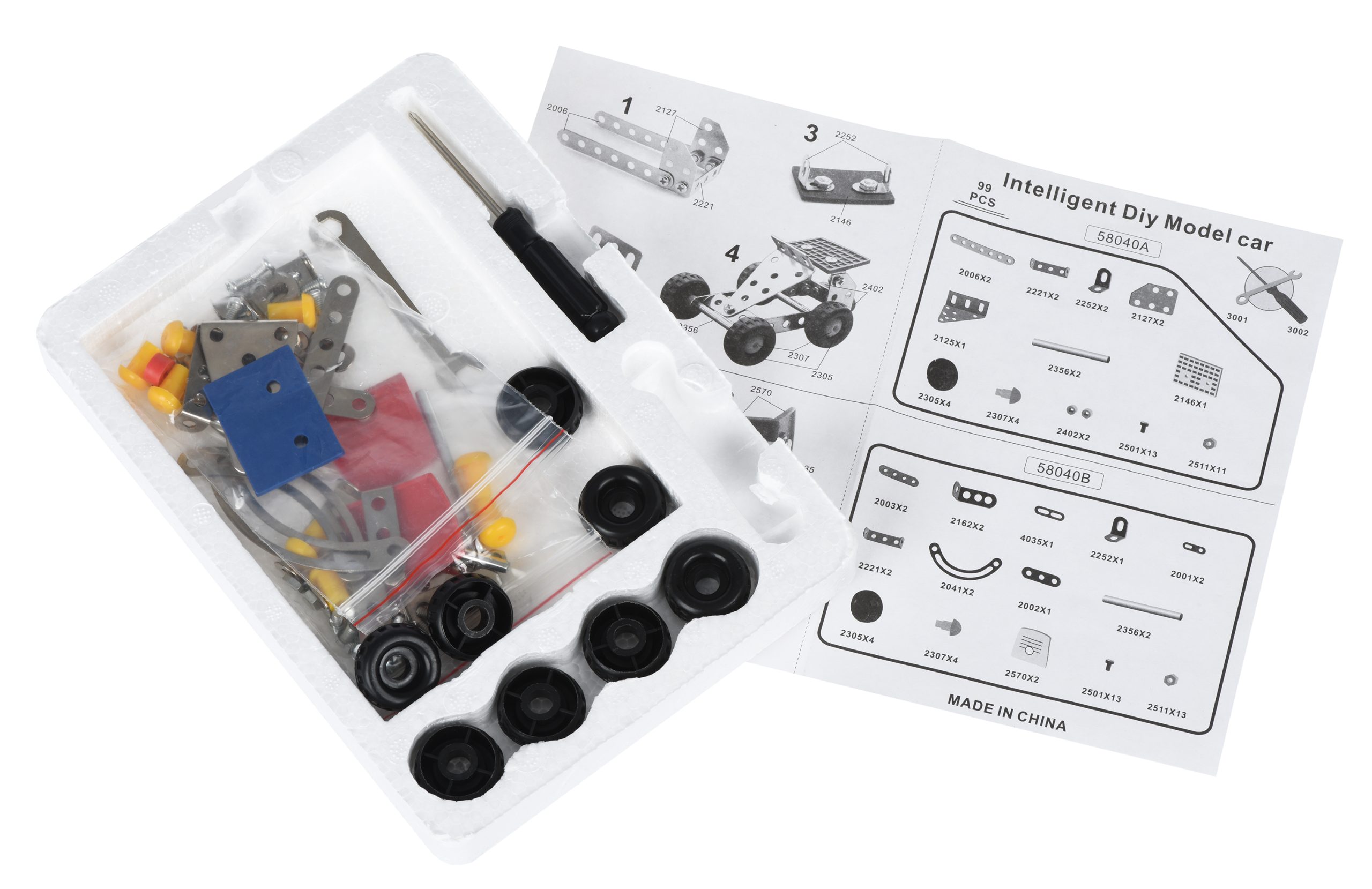 Конструктор металевийSame Toy Inteligent DIY Model Car 2 (58039Ut)