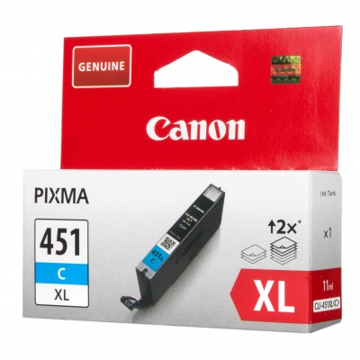 Картридж Canon CLI-451C XL (Cyan) Pixma MG5440/MG6340