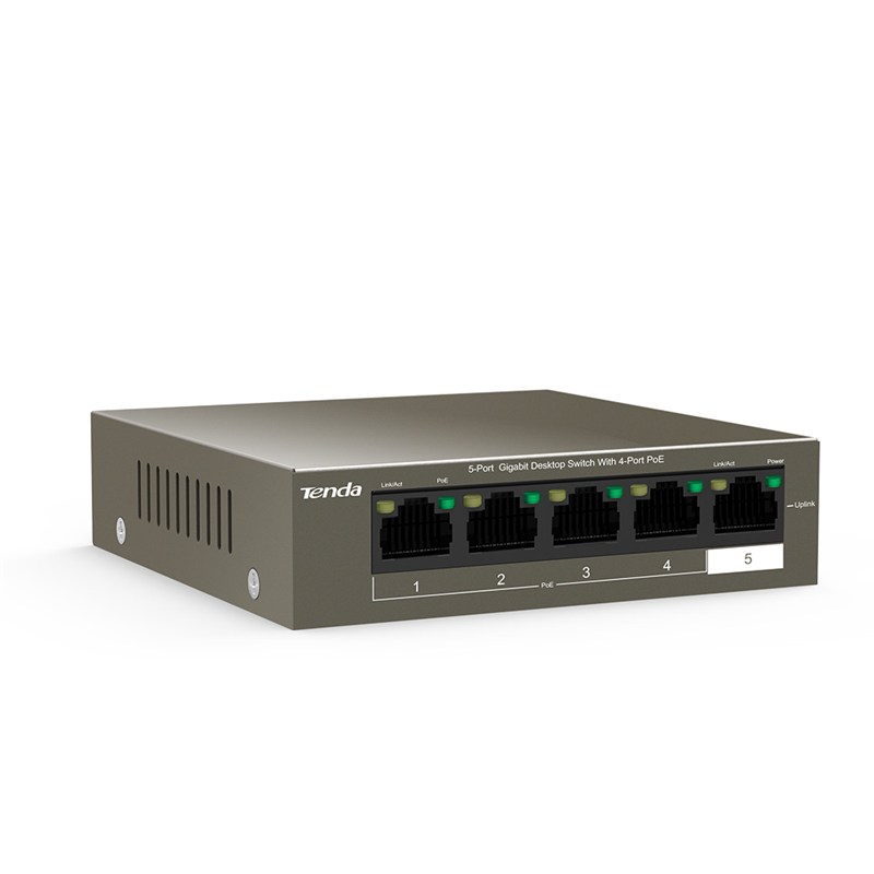 Комутатор TENDA TEG1105P-4-63W 4xGE PoE, 1xGE Uplink