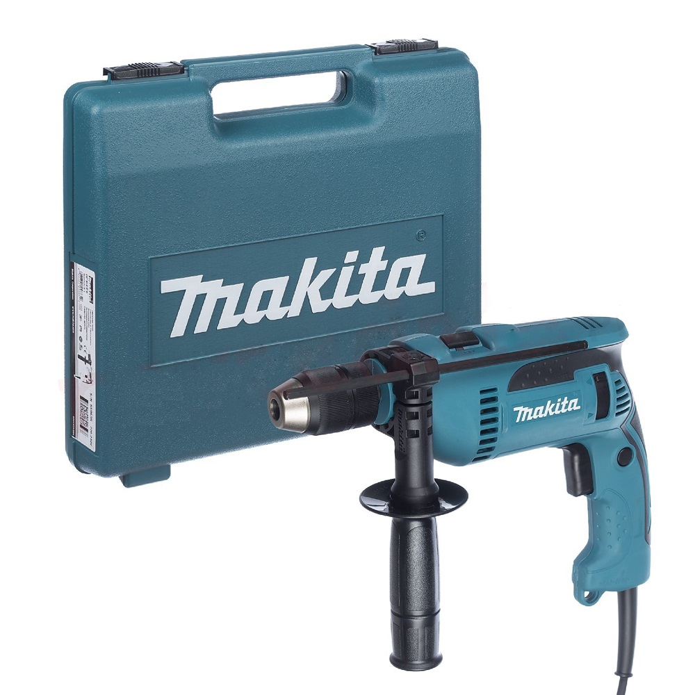 Дриль ударний Makita HP1641K, 680Вт, ШЗП 13мм, 0-2.800об•хв, 2кг