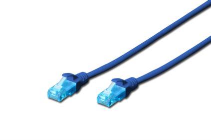 Патч-корд DIGITUS CCA CAT 5e UTP, 3м, AWG 26/7, PVC, Blue (DK-1512-030/B)