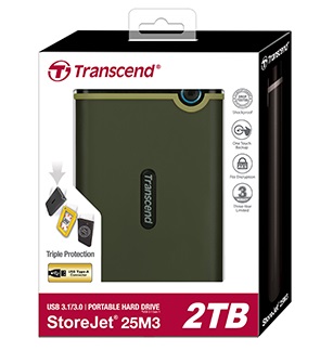 Жесткий диск TRANSCEND StoreJet 2.5" USB 3.1 2TB M3G Military Green (TS2TSJ25M3G)