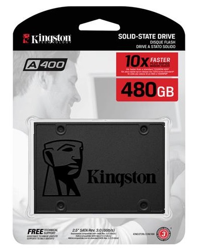 SSD накопичувач KINGSTON A400 480GB 2.5" SATAIII (SA400S37/480G)