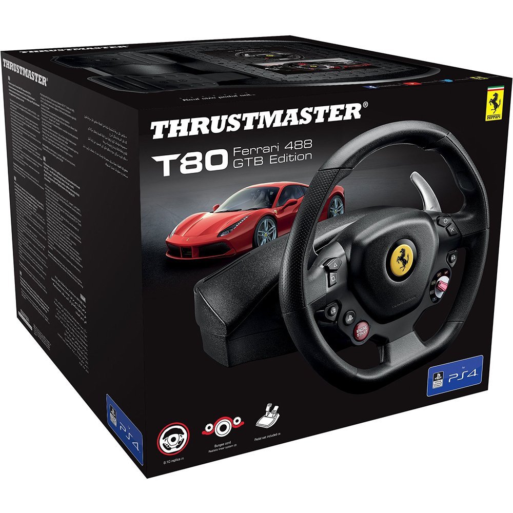 Кермо і педалі Thrustmaster T80 FERRARI 488 GTB EDITION, PC/PS4/PS3/PS5