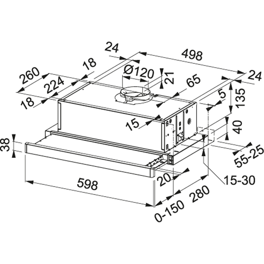 Витяжка Franke Smart Telescopic FSM 601 BK/GL (315.0489.958)