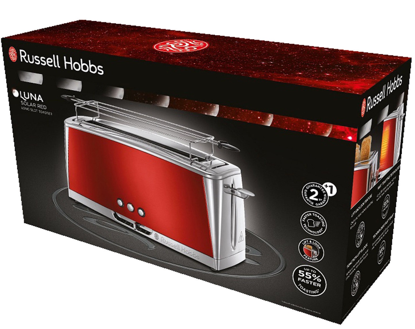 Тостер Russell Hobbs 23250-56 Luna Solar Red