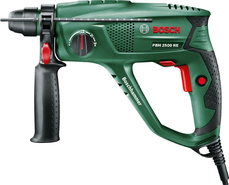 Перфоратор Bosch PBH 2500 RE, SDS-plus, 600Вт, 1.9Дж, 2.2кг