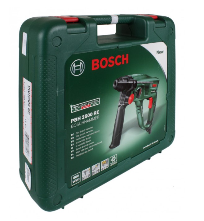 Перфоратор Bosch PBH 2500 RE, SDS-plus, 600Вт, 1.9Дж, 2.2кг