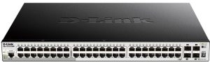 Комутатор D-Link DGS-1510-52XMP 48xGE с РоЕ, 4xSFP+, SmartPro