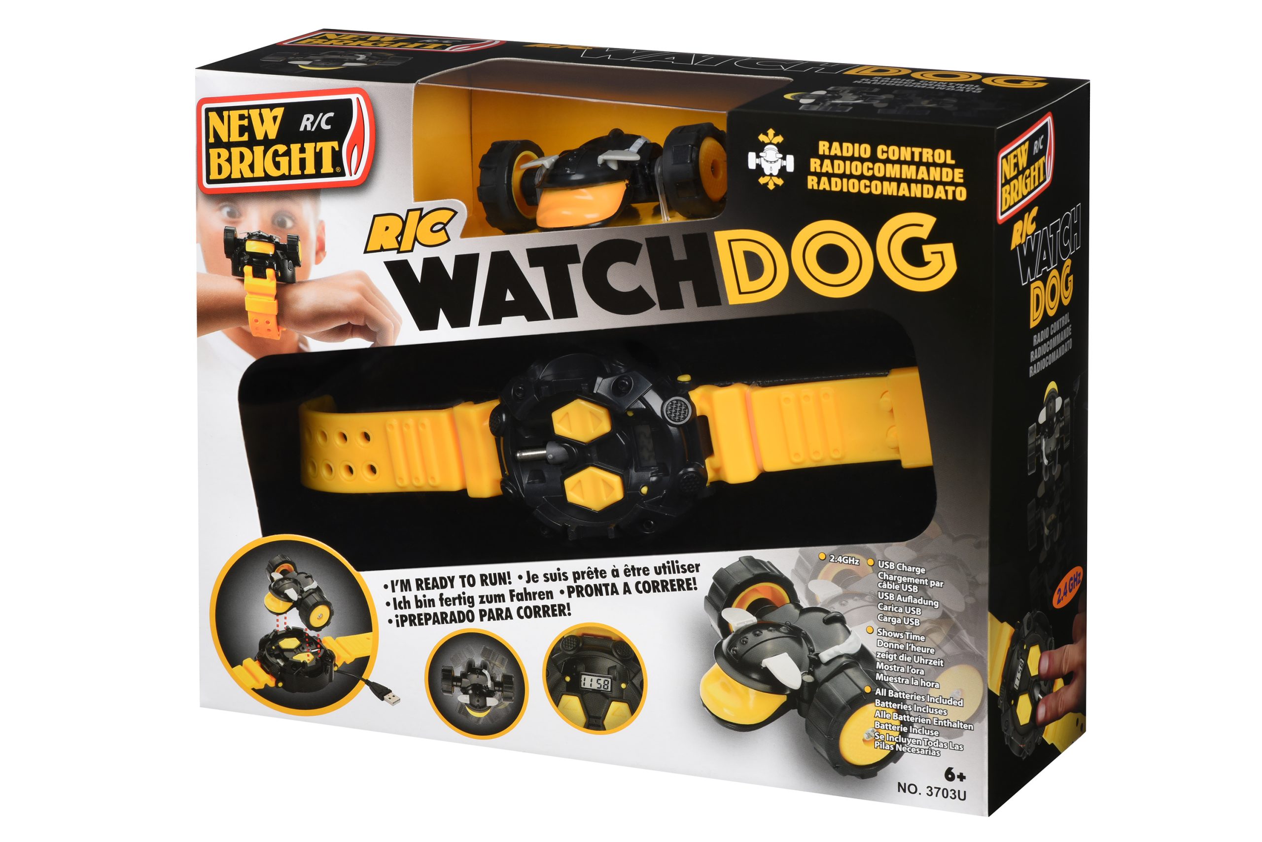 Машинка на р/к New Bright WATCHDOG CLOCK Yellow