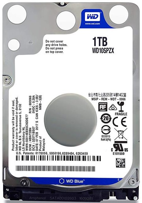 WD Жорсткий диск 1TB 2.5" 5400 128MB SATA Blue