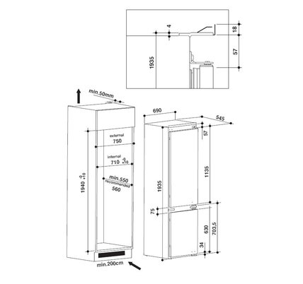 Вбудований холодильник Whirlpool SP40801EU