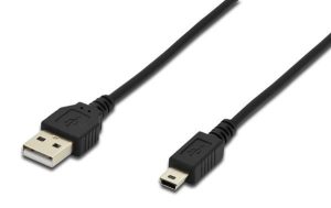 Кабель ASSMANN 2.0 USB-А – miniUSB AМ/mini B (5pin) 1м (AK-300130-010-S)