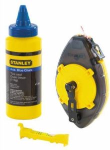 Шнур розмічальний Stanley PowerWinder, 30м, до 45г крейди + підвісний рівень та крейда