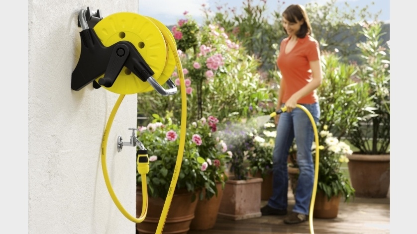 Котушка для шланга Karcher, HR 25 зі шлангом 1/2" PrimoFlex 15 м, 4 конектори "Plus", адаптер на кран 3/4"