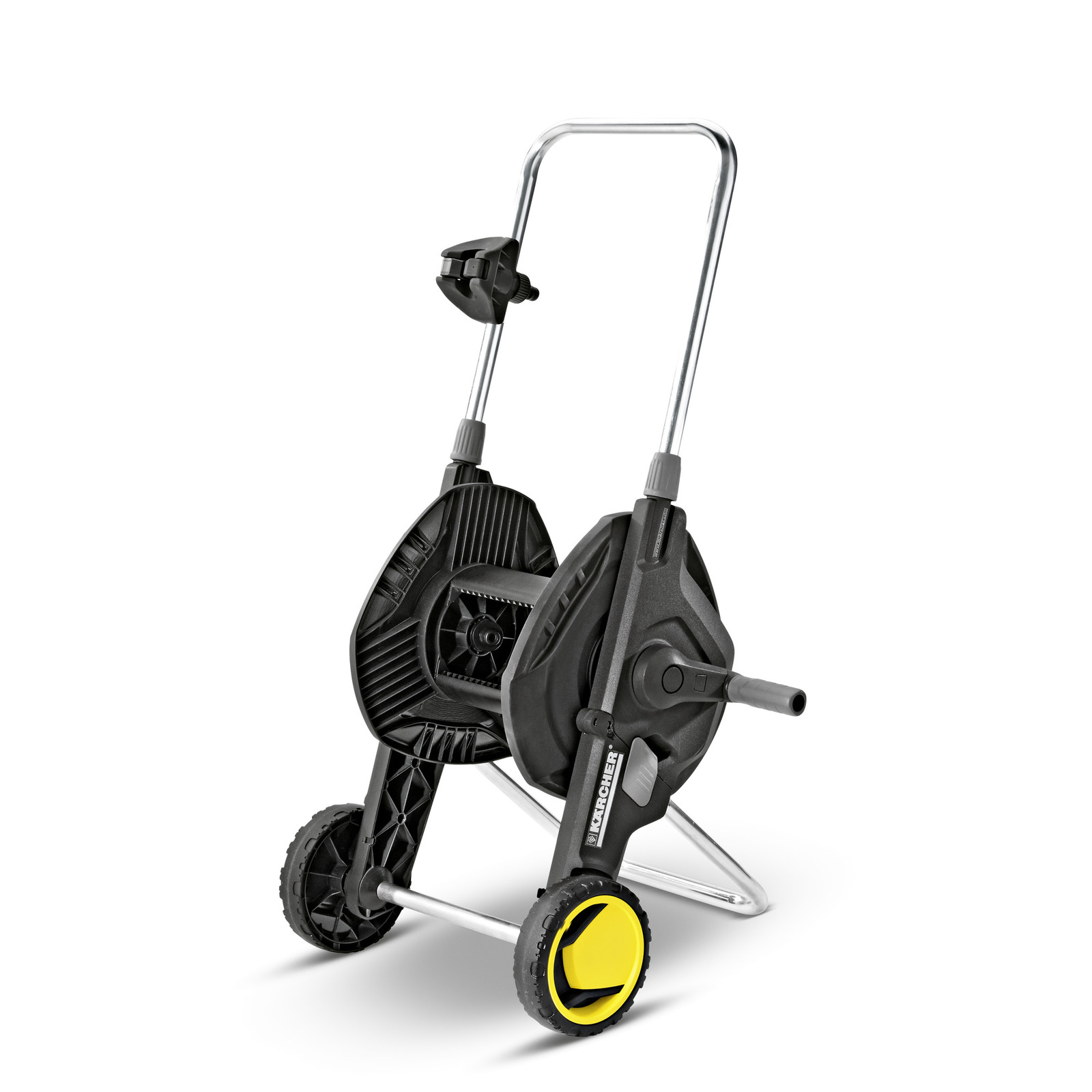 Котушка для шланга Karcher "HT 4.500", складна, регулювання висоти ручки візка, довжина шланга: 1/2" 50м, 5/8" 35м, 3/4" 23м