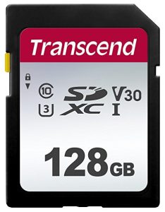 Карта пам`яті Transcend SD 128GB C10 300S UHS-I U1 V10 R100/W25 (TS128GSDC300S)