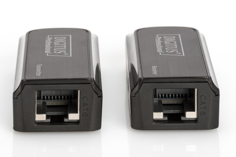 Подовжувач DIGITUS mini HDMI extender over UTP 50m, USB powered, чорний