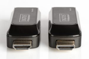 Подовжувач DIGITUS mini HDMI extender over UTP 50m, USB powered, чорний