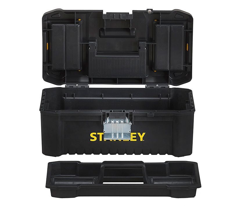 Ящик для інструменту Stanley Essential, органайзер в кришці, 12.8x31.6х15.6см, пластик