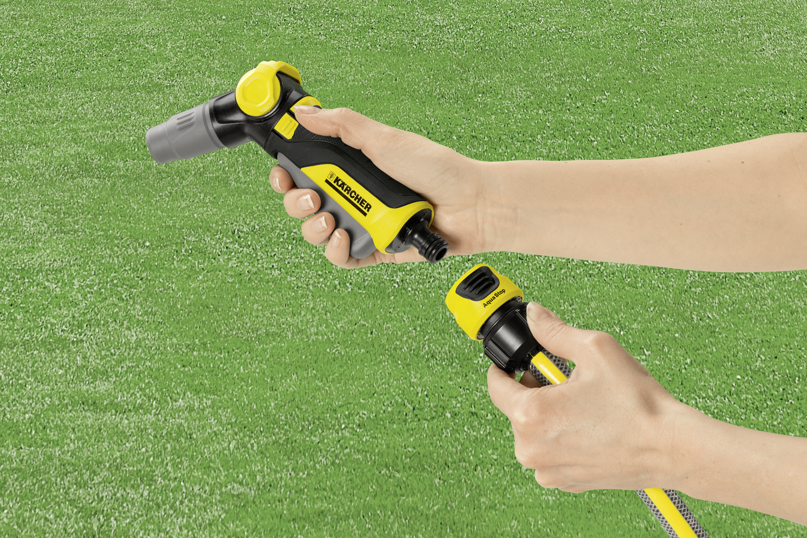 Конектор для шланга Karcher "Plus", 1/2"-5/8"-3/4", універсальний з аквастопом