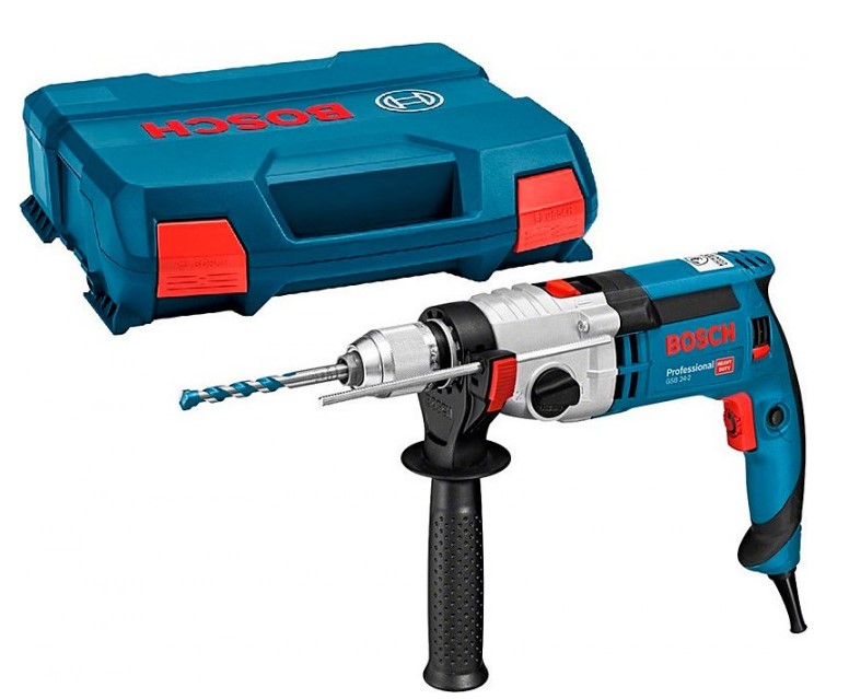 Дриль ударний Bosch GSB 24-2, 1100Вт, ШЗП, 3000об•хв, 2.9кг