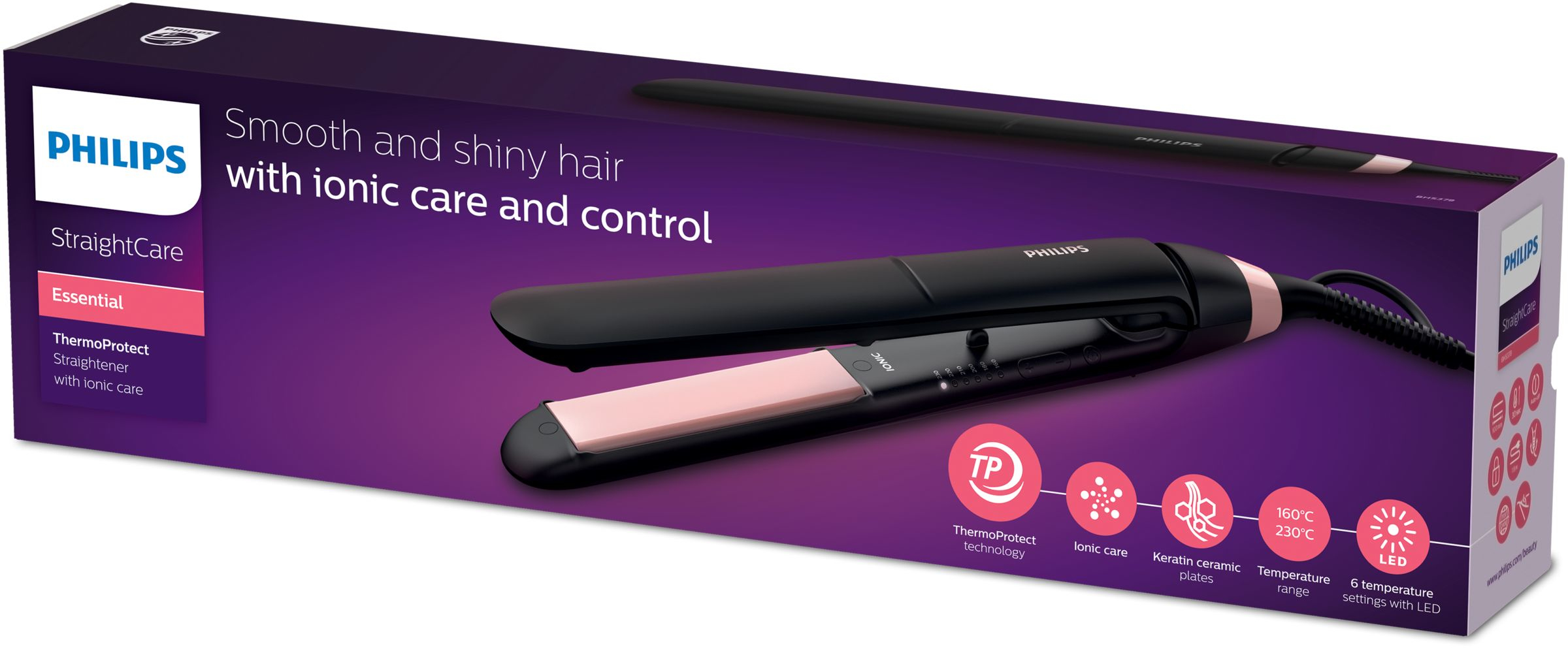 Выпрямитель волос PHILIPS StraightCare Essential BHS378/00