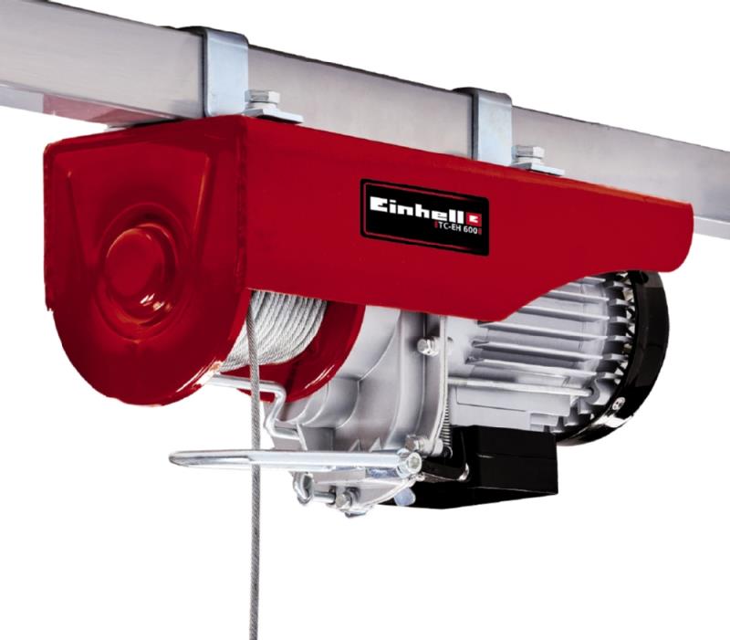 Тельфер електричний Einhell TC-EH 600, 1050Вт, до 600кг, трос 18м, 16.75кг