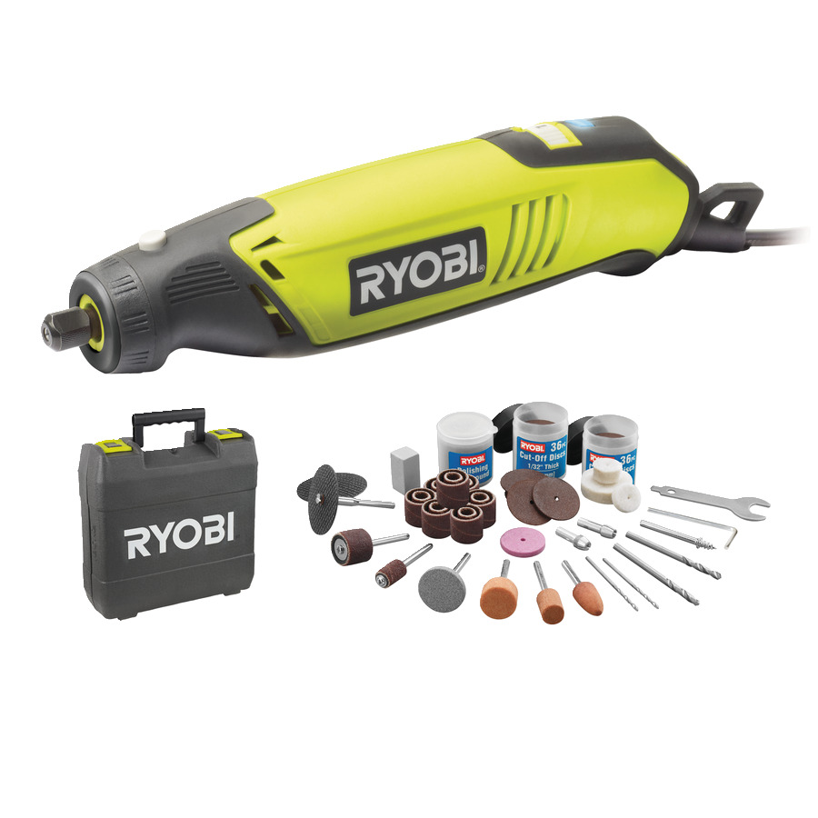 Шліфмашина пряма Ryobi EHT150V , 150Вт, 115 приладь, 10000-35000об•хв, кейс