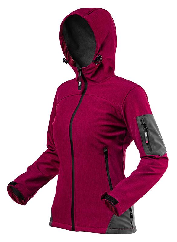 Куртка робоча Neo Tools Softshell Woman Line, підкладка фліс, капюшон, XL(42), червоний