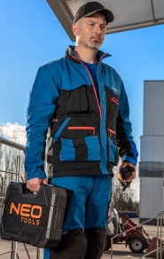 Куртка робоча Neo Tools HD+, 100% бавовна, XXL(56), чорно-синій