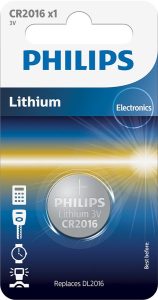 Батарейка Philips   літієва CR2016  блістер, 1 шт