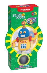 Маса для ліплення Paulinda Super Dough Robot заводний механізм, крокує, жовтий