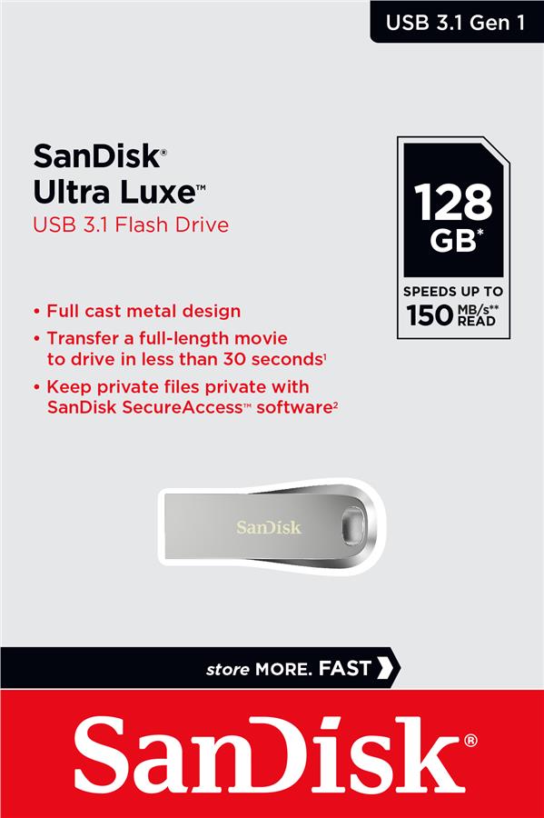 Накопичувач USB 3.1 SanDisk 128GB Ultra Luxe (SDCZ74-128G-G46)