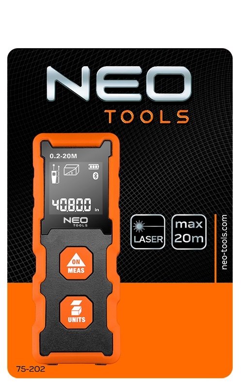 Далекомір лазерний Neo Tools, 0.2-20м,  ±2мм