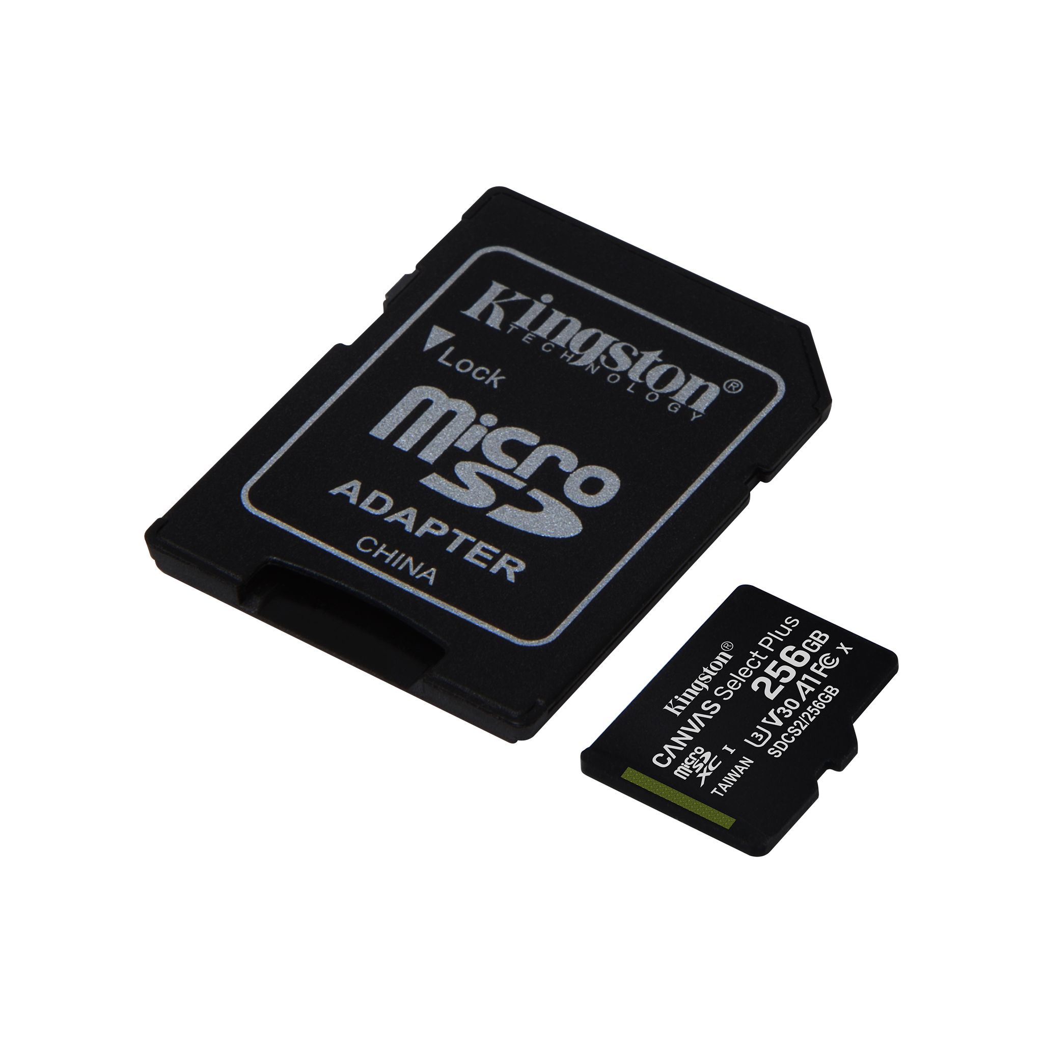 Карта пам'яті Kingston microSD  256GB C10 UHS-I R100/W85MB/s + SD